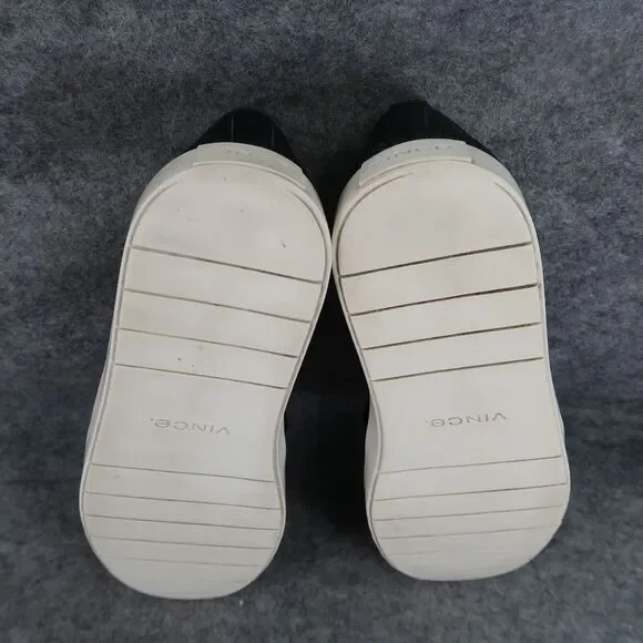 Vince Shoes Womens 9 Sneakers Slip On Leather Casual Classic Lifestyle Black Low - Picture 13 of 15